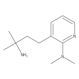 3-(3-amino-3-methylbutyl)-N,N-dimethylpyridin-2-amine结构式
