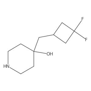 4-[(3,3-Difluorocyclobutyl)methyl]piperidin-4-ol结构式