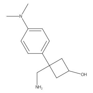3-(Aminomethyl)-3-[4-(dimethylamino)phenyl]cyclobutan-1-ol结构式
