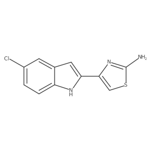 4-(5-chloro-1H-indol-2-yl)-1,3-thiazol-2-amine结构式
