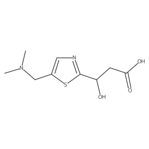 3-{5-[(Dimethylamino)methyl]-1,3-thiazol-2-yl}-3-hydroxypropanoic acid结构式