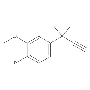 1-Fluoro-2-methoxy-4-(2-methylbut-3-yn-2-yl)benzene Structure
