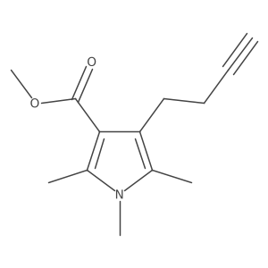 methyl 4-(but-3-yn-1-yl)-1,2,5-trimethyl-1H-pyrrole-3-carboxylate Structure