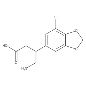 4-Amino-3-(7-chloro-1,3-dioxaindan-5-yl)butanoic acid结构式