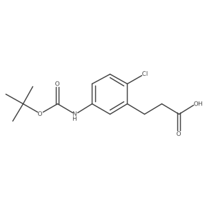 3-(5-{[(Tert-butoxy)carbonyl]amino}-2-chlorophenyl)propanoic acid结构式