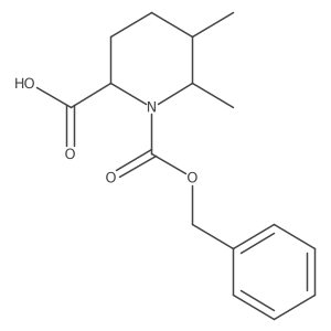 5,6-Dimethyl-1-phenylmethoxycarbonylpiperidine-2-carboxylic acid结构式