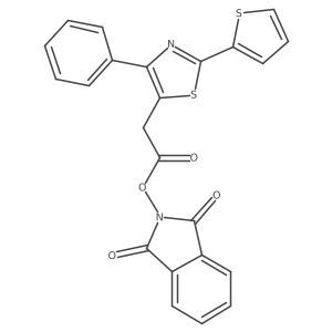 1,3-dioxo-2,3-dihydro-1H-isoindol-2-yl 2-[4-phenyl-2-(thiophen-2-yl)-1,3-thiazol-5-yl]acetate Structure
