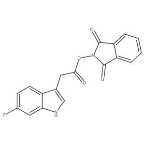 1,3-dioxo-2,3-dihydro-1H-isoindol-2-yl 2-(6-fluoro-1H-indol-3-yl)acetate结构式