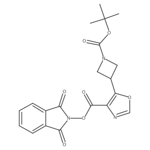 1,3-dioxo-2,3-dihydro-1H-isoindol-2-yl 5-{1-[(tert-butoxy)carbonyl]azetidin-3-yl}-1,3-oxazole-4-carboxylate Structure