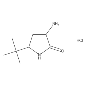 (3S,5S)-3-Amino-5-tert-butylpyrrolidin-2-one;hydrochloride结构式