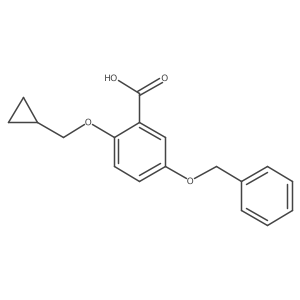 5-Benzyloxy-2-cyclopropylmethoxybenzoic acid结构式
