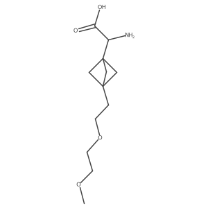 2-Amino-2-[3-[2-(2-methoxyethoxy)ethyl]-1-bicyclo[1.1.1]pentanyl]acetic acid结构式