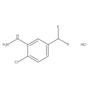 (2-Chloro-5-(difluoromethyl)phenyl)hydrazine hydrochloride Structure