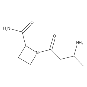 1-[(3S)-3-aminobutanoyl]azetidine-2-carboxamide结构式