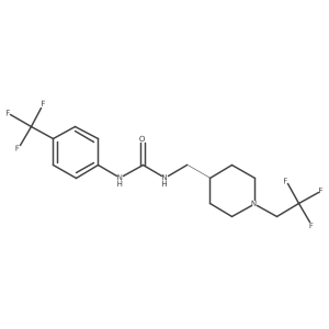 1-[[1-(2,2,2-Trifluoroethyl)piperidin-4-yl]methyl]-3-[4-(trifluoromethyl)phenyl]urea Structure