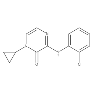 3-((2-chlorophenyl)amino)-1-cyclopropylpyrazin-2(1H)-one结构式