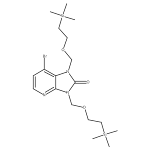 7-Bromo-1,3-dihydro-1,3-bis[[2-(trimethylsilyl)ethoxy]methyl]-2H-imidazo[4,5-b]pyridin-2-one结构式