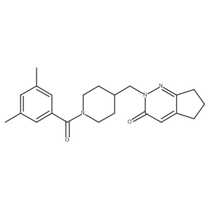 2-{[1-(3,5-dimethylbenzoyl)piperidin-4-yl]methyl}-2H,3H,5H,6H,7H-cyclopenta[c]pyridazin-3-one结构式