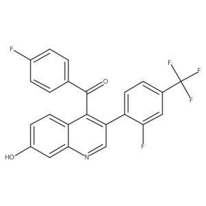(3-(2-Fluoro-4-(trifluoromethyl)phenyl)-7-hydroxyquinolin-4-YL)(4-fluorophenyl)methanone Structure