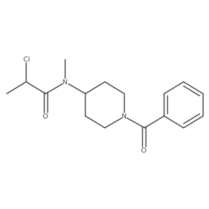 N-(1-Benzoylpiperidin-4-yl)-2-chloro-N-methylpropanamide结构式