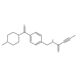 N-[[4-(4-Methylpiperazine-1-carbonyl)phenyl]methyl]but-2-ynamide Structure