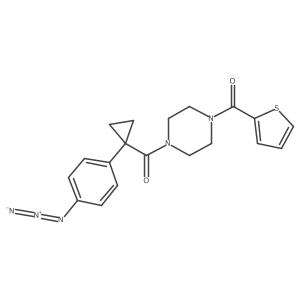 1-[1-(4-Azidophenyl)cyclopropanecarbonyl]-4-(thiophene-2-carbonyl)piperazine结构式