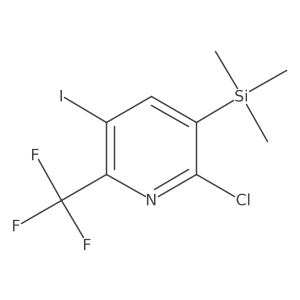 2-Chloro-5-iodo-6-trifluoromethyl-3-trimethylsilyl-pyridine Structure