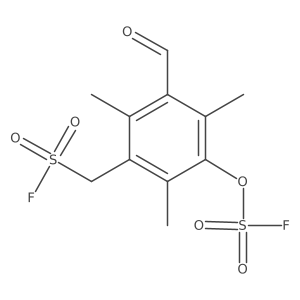 {3-[(Fluorosulfonyl)oxy]-5-formyl-2,4,6-trimethylphenyl}methanesulfonyl fluoride Structure