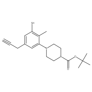 Tert-butyl 4-[2-methyl-5-(prop-2-yn-1-yl)-3-sulfanylphenyl]piperazine-1-carboxylate Structure
