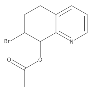 7-Bromo-5,6,7,8-tetrahydroquinolin-8-yl acetate Structure