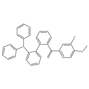 (2'-(1-(3-Chloro-4-methoxyphenyl)vinyl)-[1,1'-biphenyl]-2-yl)diphenylphosphane结构式