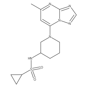 N-(1-{5-methyl-[1,2,4]triazolo[1,5-a]pyrimidin-7-yl}piperidin-3-yl)cyclopropanesulfonamide Structure