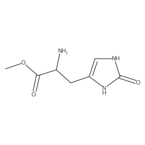 methyl (2R)-2-amino-3-(2-hydroxy-1H-imidazol-4-yl)propanoate结构式