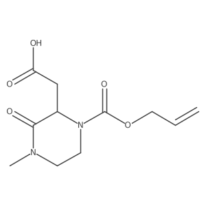 2-{4-Methyl-3-oxo-1-[(prop-2-en-1-yloxy)carbonyl]piperazin-2-yl}acetic acid Structure