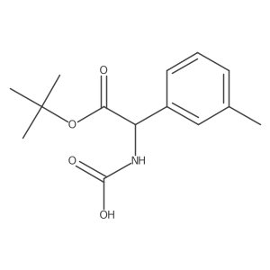 [2-(Tert-butoxy)-1-(3-methylphenyl)-2-oxoethyl]carbamic acid结构式