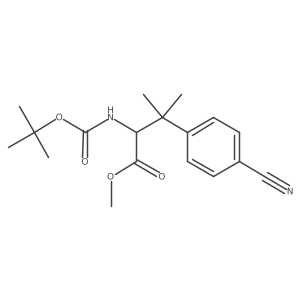Methyl 2-{[(tert-butoxy)carbonyl]amino}-3-(4-cyanophenyl)-3-methylbutanoate结构式