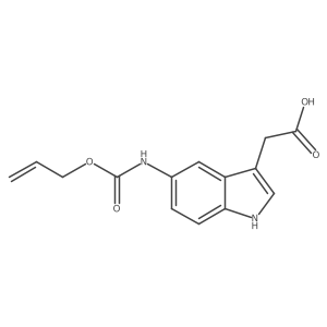2-[5-(allyloxycarbonylamino)-1H-indol-3-yl]acetic acid结构式