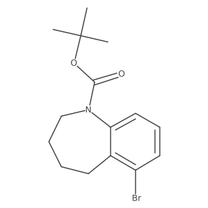 tert-butyl 6-bromo-2,3,4,5-tetrahydro-1H-1-benzazepine-1-carboxylate结构式