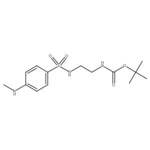 tert-butyl N-{2-[4-(methylamino)benzenesulfonamido]ethyl}carbamate结构式