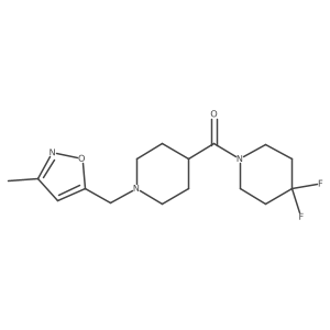 4,4-Difluoro-1-{1-[(3-methyl-1,2-oxazol-5-yl)methyl]piperidine-4-carbonyl}piperidine Structure