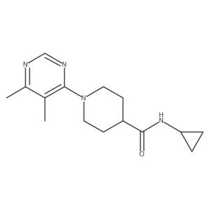 N-cyclopropyl-1-(5,6-dimethylpyrimidin-4-yl)piperidine-4-carboxamide Structure