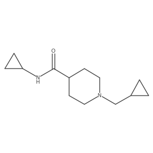 N-cyclopropyl-1-(cyclopropylmethyl)piperidine-4-carboxamide结构式