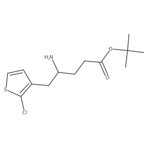Tert-butyl 4-amino-5-(2-chlorothiophen-3-yl)pentanoate结构式