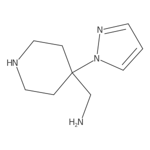 1-[4-(1H-pyrazol-1-yl)piperidin-4-yl]methanamine Structure
