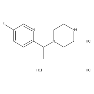 1-[1-(5-Fluoropyridin-2-yl)ethyl]piperazine trihydrochloride结构式