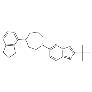 1-{2-tert-butylimidazo[1,2-b]pyridazin-6-yl}-4-{5H,6H,7H-cyclopenta[d]pyrimidin-4-yl}-1,4-diazepane Structure