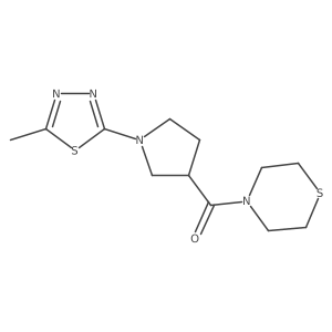 4-[1-(5-Methyl-1,3,4-thiadiazol-2-yl)pyrrolidine-3-carbonyl]thiomorpholine Structure