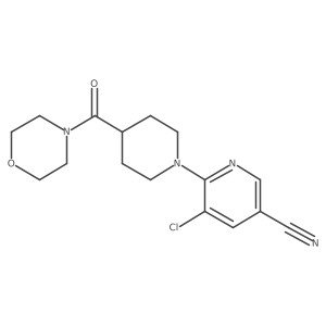 5-Chloro-6-[4-(morpholine-4-carbonyl)piperidin-1-yl]pyridine-3-carbonitrile结构式