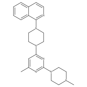 1-{4-[6-Methyl-2-(4-methylpiperazin-1-yl)pyrimidin-4-yl]piperazin-1-yl}isoquinoline Structure