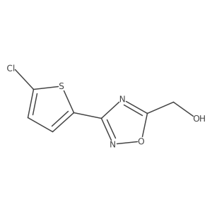 (3-(5-Chlorothiophen-2-yl)-1,2,4-oxadiazol-5-yl)methanol结构式